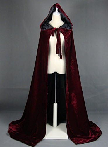 Velvet Renaissance Medieval Cloak Cape Lined with Satin - Image 3