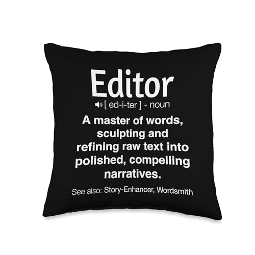 Editor Gifts & Apparel Co. Funny Editor Throw Pillow, 16x16, Multicolor