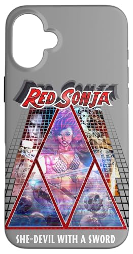 Red Sonja �|�X�^�[ �V���Z�E�F�[�u �Ԗ� �G�s�b�N �T�C�o�[�p���N 80�N�� ���g�� �X�}�z�P�[�X iPhone 16 Plus �p