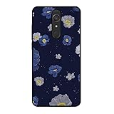 KARTXITAI Hülle Kompatibel mit Wiko View XL, Stoßfeste Schutzhülle mit Weiche Silikon Bumper Hülle Handyhülle Anti-Kratzt Leichtes Matt Finish Rückseite - Blaue & weiße Blumen