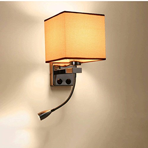 Lámpara de pared con interruptor para dormitorio y pasillo acogedor