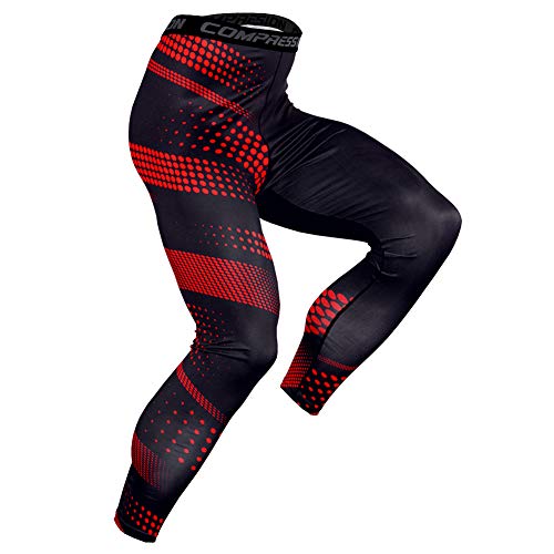 YAOTT Mallas de Deporte para Hombre Compression Leggings Secado Rápido Pantalones Largos de Compresión para Correr Fitness Ejercicio Ciclismo, Pantalones Deportivos para Todo el Año Negro 1 XL Cover