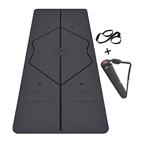 MINCHEDA Esterilla de Yoga con Alineación Antideslizante para Colchoneta Camping, Deporte en Casa, Pilates, 183 * 68 * 0.5cm