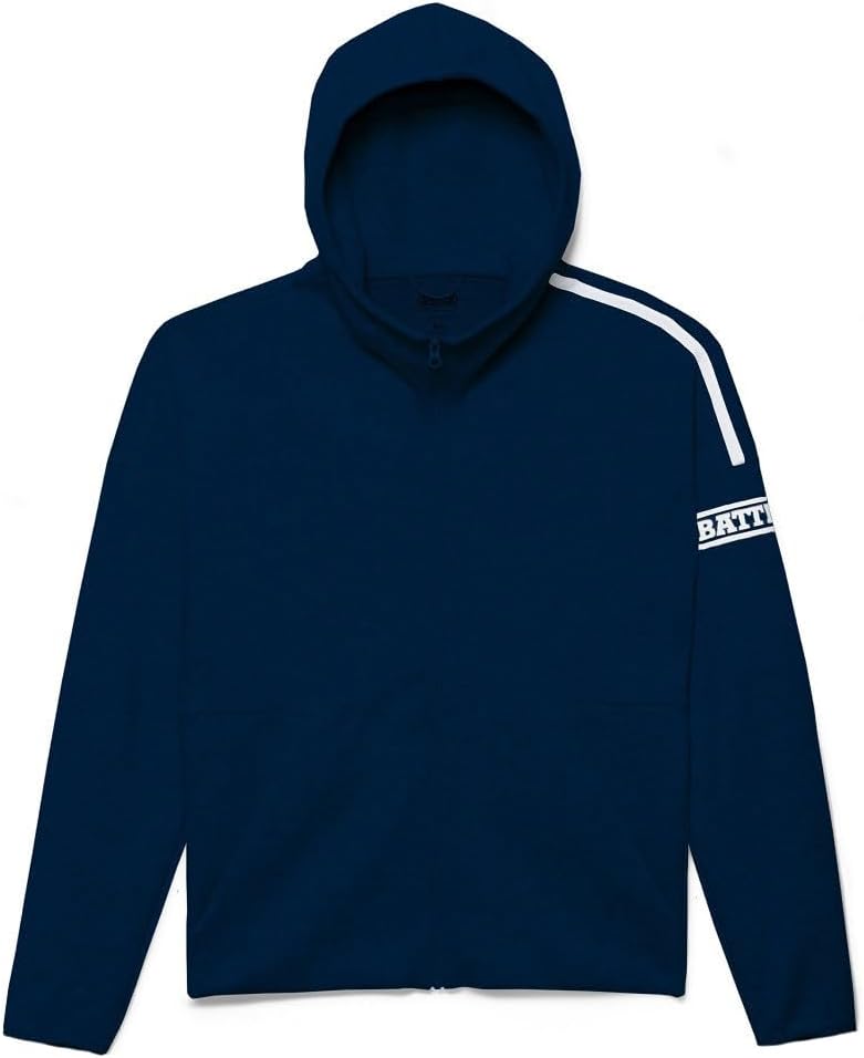 Battle Sports Dynamic Zip Hoodie 3.0, Full-Zip, Performance Stretch Fabric, 60% Cotton