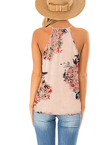 Boho Tops For Womens Floral Tanks Wrap Spaghetti Strap Shirts Summer Clothing Soft Dressy Blouses Medium #TOP4