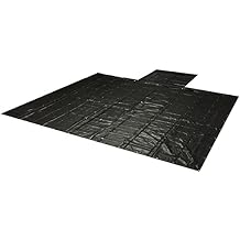 Flatbed Truck Trailer Tarps Heavy Duty 18oz Black Lumber Tarp 24 FT x 27 FT 8 FT Drop with Stainless Steel D-Rings