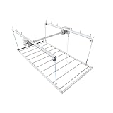 E-Z Garage Storage Syzzor Loft Retractable Overhead Garage Storage Rack - Ceiling-Mounted Lift, Stores 20+ Totes - 800lbs Load Capacity, 4 ft. x 7 ft. (EZS-Syzzor-1)