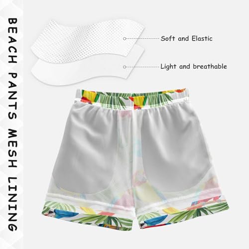 Colorful Parrot Boys Swim Trunks Toddler Shorts Swimwear Boardshorts4