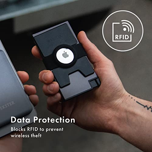 Ekster Aluminum Airtag Wallet | Smart Wallets For Men | Apple Air Tag Wallet With Rfid Blocking Protective Layer | Slim & Minimalist Money Holder With Push Button For Quick Card Access (Graphite) #TOP4