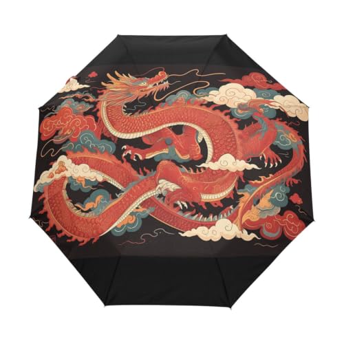 Parapluie de voyage dragon traditionnel pliable pour la plage