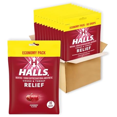 HALLS Relief Cherry Cough Drops Cover