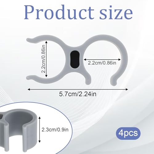 4 Pack Universal Shower Head Holder for Shower Chairs & Bath Seats – Adjustable Hand Shower Bracket Clip for Elderly, Disabled & Seniors – Fits Most Tub Transfer Benches, Shower Stools & Mobility Aids