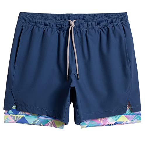 Image of maamgic Mens Workout Shorts 2 in 1 Stretch 5 inch / 7 inch Gym Shorts Running Shorts with Compression Liner Zip Pocket