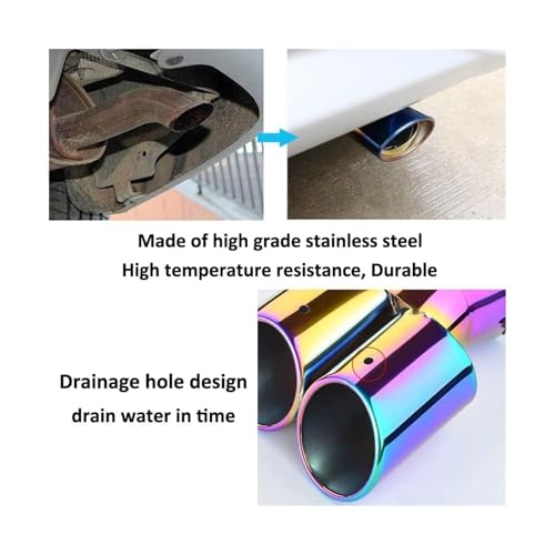 Cubierta de tubo de escape de alta calidad para BMW Serie 3 E46 328i y 330d, elegancia duradera 4