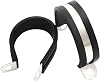 20 Pcs 14 Inch Cable Clamp, Stainless Steel 304 Conduit Clamp Rubber Cushioned, Metal Pipe Clamp for Wiring, Pipe, Rack, Hose, Line Management