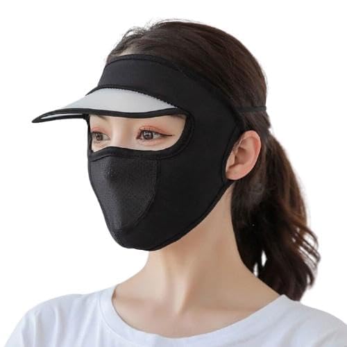 GOTHIDO Summer Protection Women Cap Mask for Outdoor Cycling UV Sun Protection Block Face Cover Scarf with Cap Foldable Innovative Scarf Mask | Multicolour | Hat 1