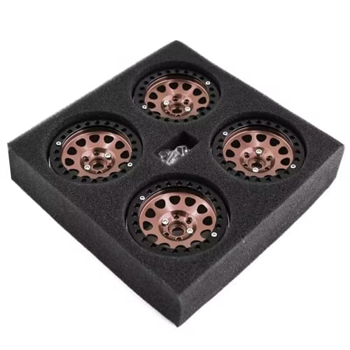 RC��������̎� For Axial For SCX10 For TRX4 VS4-10 For Redcat Gen8 90046 AXI03007 1/10 4�� CNC�A���~�r�[�h���b�N�z�C�[������ 2.2 RC�N���[���[�p�[�c(Rose)