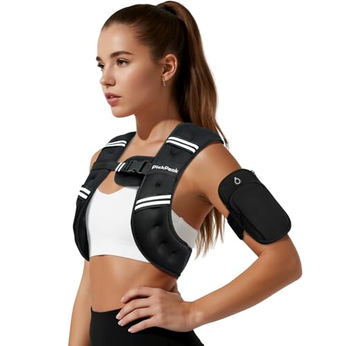 PICKPEAK Weighted Vest for Woman Man 5lb/6lb/8lb/11lb/12lb/13lb/15lb/20lb/25lb/30lb Weighted Vest...