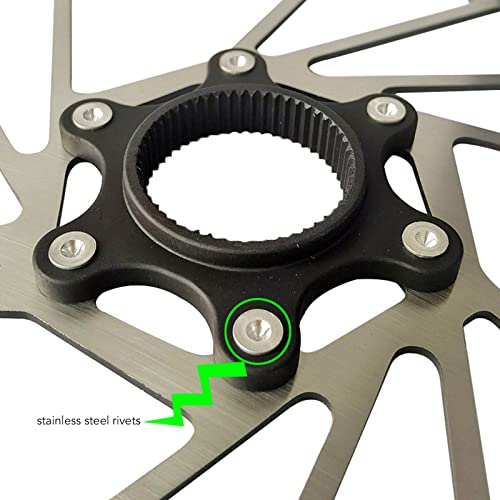 VGEBY Bike Brake Rotor, 140mm Mountain Bike Center Lock Disc Rotor with 6 Stainless Steel for Cycling Mountain Bike,MTB,BMX - Image 4