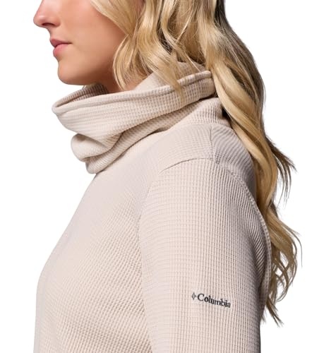 Columbia Womens Holly Hideaway Waffle Cowl Neck Pullover, Dark Stone, Medium3
