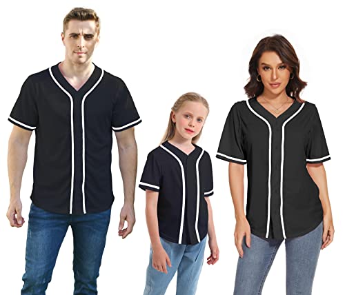 Family Matching Outfits Baseball Shirts Mommy and Me Daddy Summer Sports Casual Short Sleeve T-Shirt