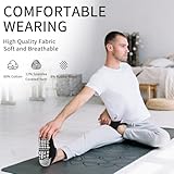 GRPSKCOS Mens Grip Socks 3 Pairs Non Slip Socks for Mens Pilates Yoga Hospital House Sock（01 Black*3, 5-8 - Image 5