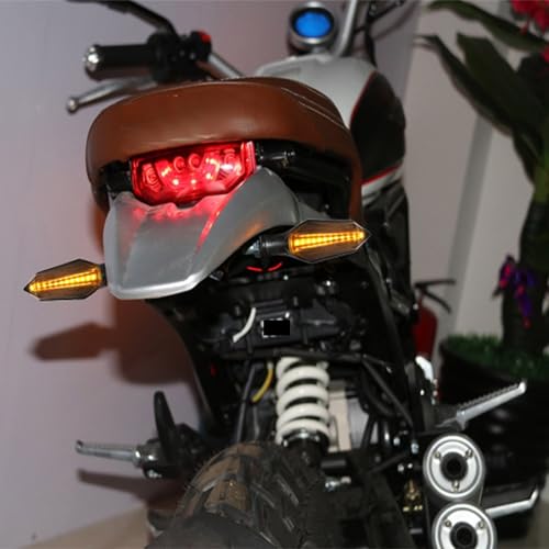 Intermitentes universales para motocicleta con luces de parada traseras ámbar pack de 2 3
