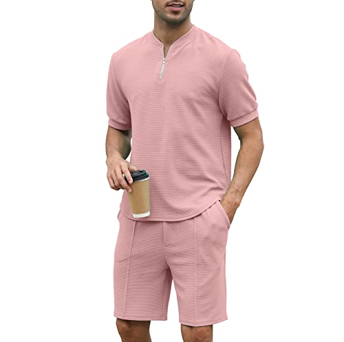 Survêtement 2 pièces homme ensemble de sport jogging athlétique c-pink XL