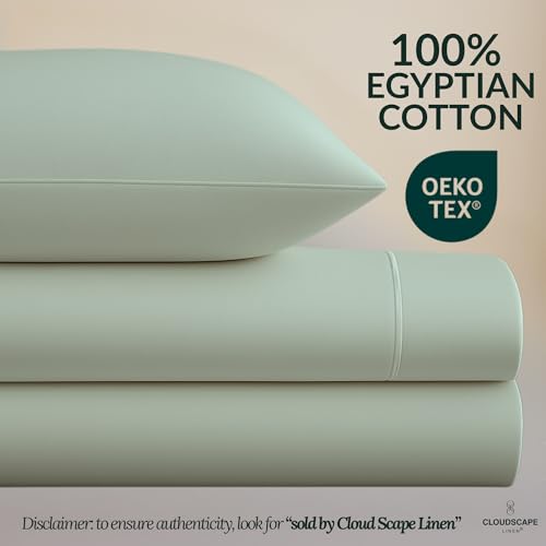 100% Egyptian Cotton Sheets Twin XL Size, 3 Pieces Dorm Essentials Bedding Set, 1000 Thread Count,Hotel Quality, Soft, Breathable and Durable, Deep Pockets up to 16, Mineral