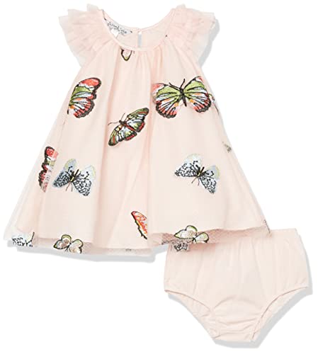 Image of PIPPA & JULIE Baby Girls' Sleeveless Patterned Party Dress, Fit & Flare Silhouette, includes Coordinating Panty, 2-piece Set