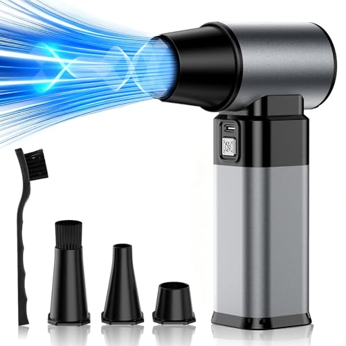Jkevow Aria Compressa Elettrico, Pressione Massima del Vento 500g Forte Soffiatore Aria Compressa, 4...