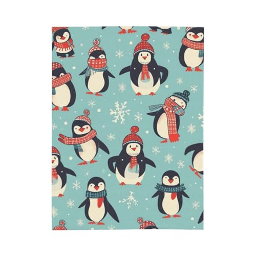 Couverture flanelle douce pingouin plaid de qualité supérieure - 3