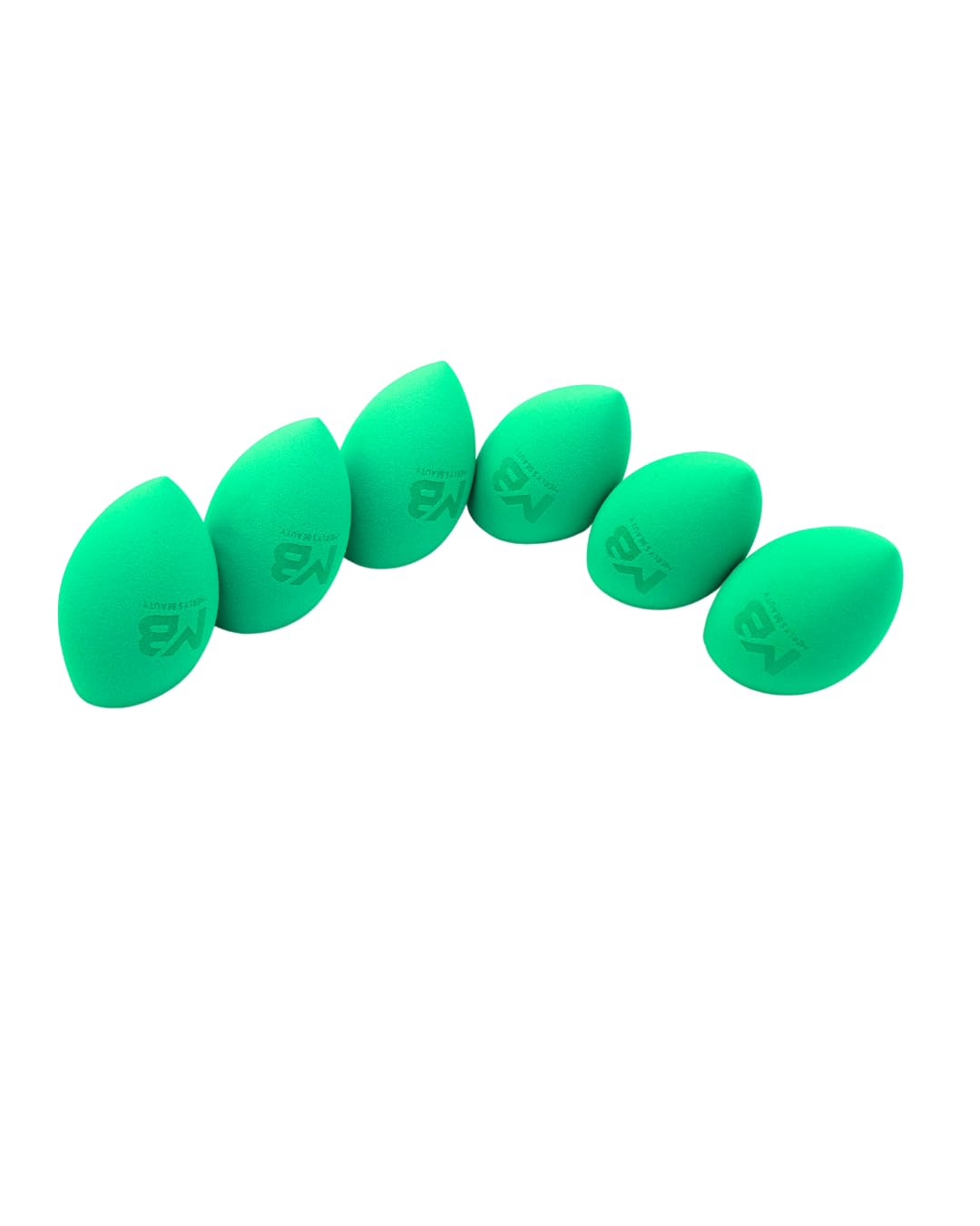 Merlys Beauty Makeup Blender Sponges, Super Soft Latex-Free, Turquoise, 6 Pack