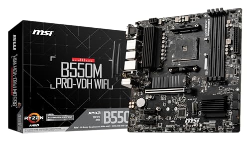 MSI B550M PRO-VDH WiFi AMD AM4 DDR4 M.2 USB 3.2 Gen 1 WLAN HDMI M-ATX Gaming Motherboard