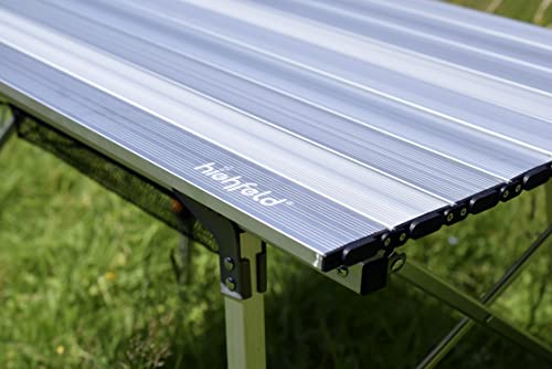 highfeld Aluminium Camping Table 90 x 50 x 64 / 44 cm Height Adjustable Folding Table - Image 7
