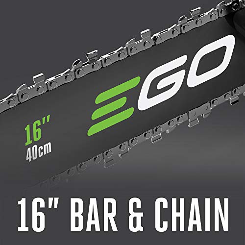 EGO Power+ CS1604 16-Inch 56-Volt Lithium-ion Cordless Chainsaw - 5.0Ah Battery and Charger Included