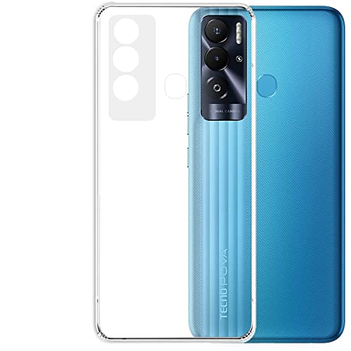 Image of COVERBLACK Transparent Rubber Back Cover for Tecno Pova LE6 / Pova Neo - Transparent