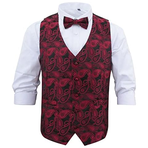 DQT Paisley Wedding Waistcoat & Bow Tie Set Cover
