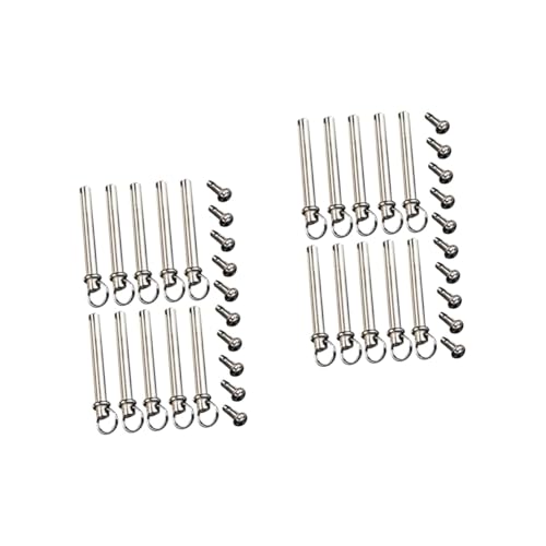 Zerodeko 20sets Folding Fan Shaft Rivets and Nuts Repairing Accessories for Handheld Fans Easy to Install for Repairs