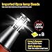 APMAT H8 LED Angel Eyes Halo Bulb Light Compatible For BMW E60 E61 E63 E64 E70 E90 E92 E70 E71 E82 E87 E89 1 3 5 Series X5/6 Z4/7 6000K Xenon Lamp 120W White