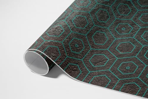 Tapis de salon géométrique Floorart Design en vinyle résistant aux UV