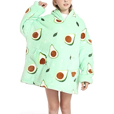 Übergroße Hoodie Decke,Flanell Sweatshirt Decke,Kuscheldecke mit ärmel,Kuschelpullover Für Kinder Junge Mädchen Cover