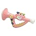 Viudecce Trompeta de PláStico para NiiOs Cuerno de Trompeta de Juguete con MúSica y Luces Instrumento Musical Educativo de Juguete para NiiOs PequeeOs (B)