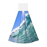 PPHGUT Big Ocean Wave - Toallas reutilizables de secado rápido con impresión HD para cocinar, hornear, servir, limpiar platos