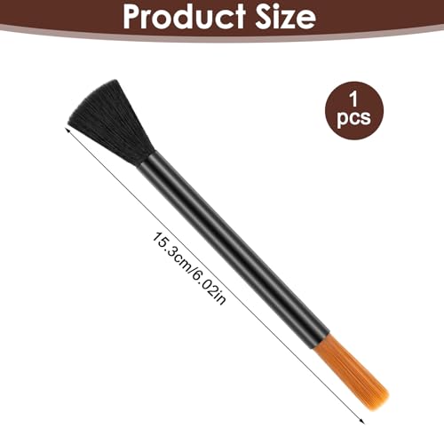Coffee Grinder Cleaning Brush, Double Head Espresso Brush, Barista Dusting Brushes with Nylon Bristles, Aluminum Handle Grinder Cleaning Tool for Home Kitchen Coffee Machine Clean