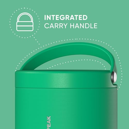 Image of Hydrapeak 18oz Stainless Steel Vacuum Insulated Food Jar | Hot Food and Cold Food, Wide Mouth Leak-Proof Soup for Adults, 10 Hours Hot and 16 Hours Cold (Jade)