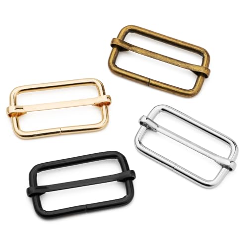 20 Pack 1-1/2 Inch Metal Buckles Adjustable Slide for Purse