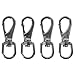 SHUATI Scuba Diving Clips Silver High Strength Stainless Steel Spring Hooks Durable 3.5 Inch Swivel Eye Snap Hook Keychains