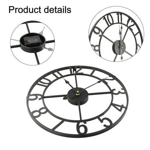 Horloge murale extérieure silencieuse et résistante aux intempéries