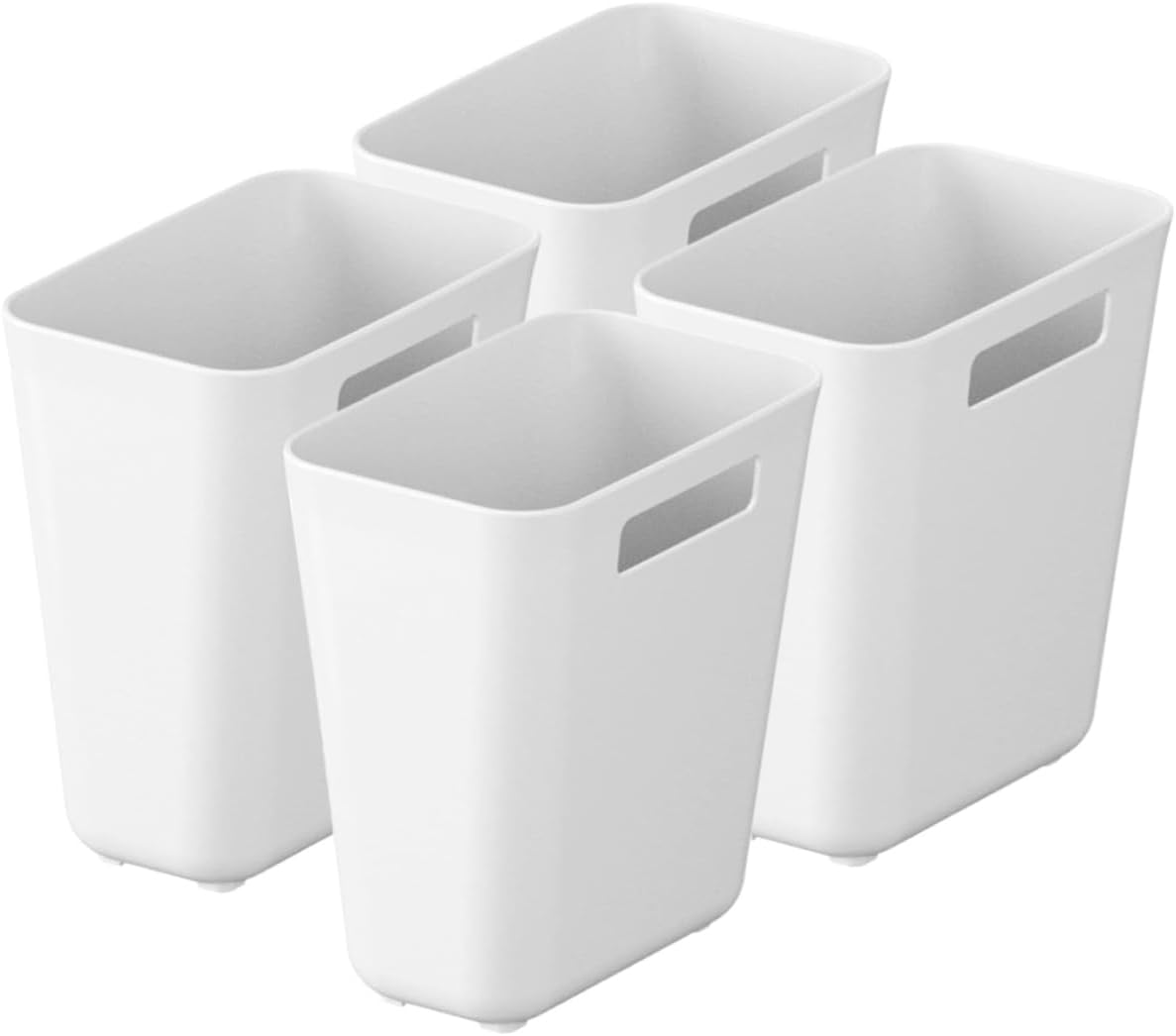 Unomor Organizer Box for Wall 4pcs Remote Control Holder White Multi-use Storage for Home Office Nightstand